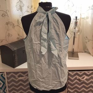 J Crew neck tie (bow on the back) tank